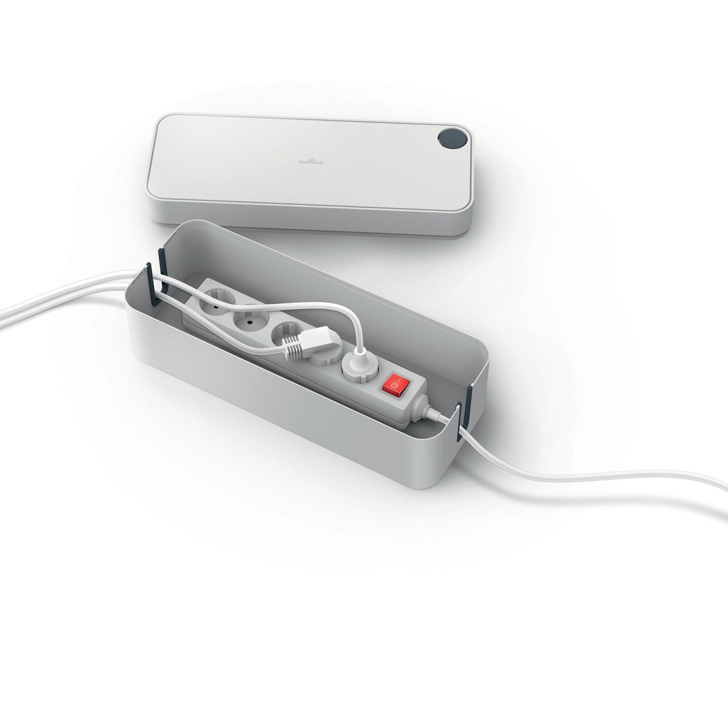 Cable Box - Gray - Plastic - 1 Each