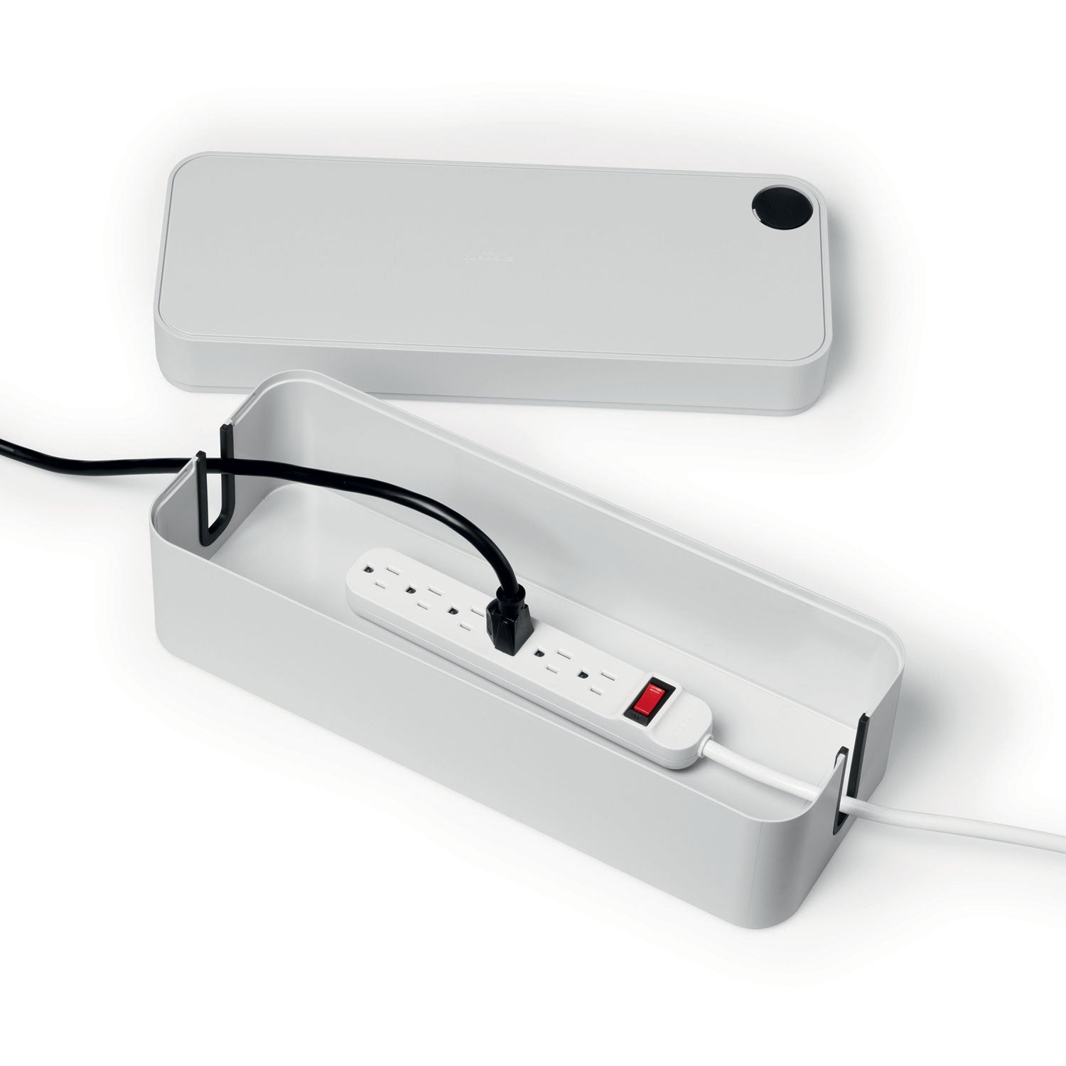 Cable Box - Gray - Plastic - 1 Each