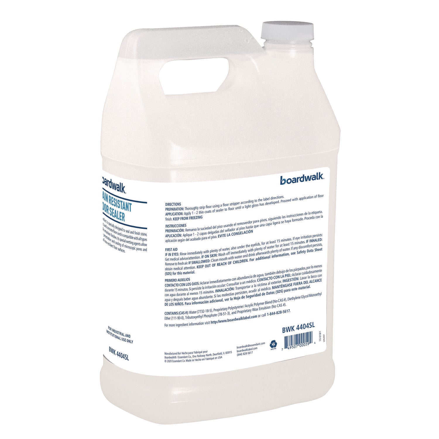 Stain Resistant Floor Sealer, Unscented, 1 gal Bottle, 4/Carton
