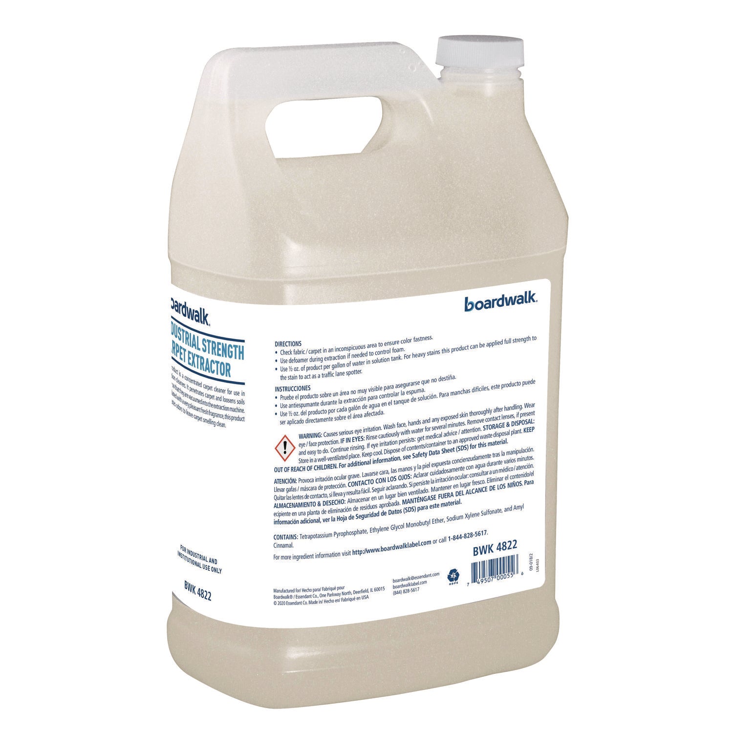 Industrial Strength Carpet Extractor, Clean Scent, 1 Gal Bottle