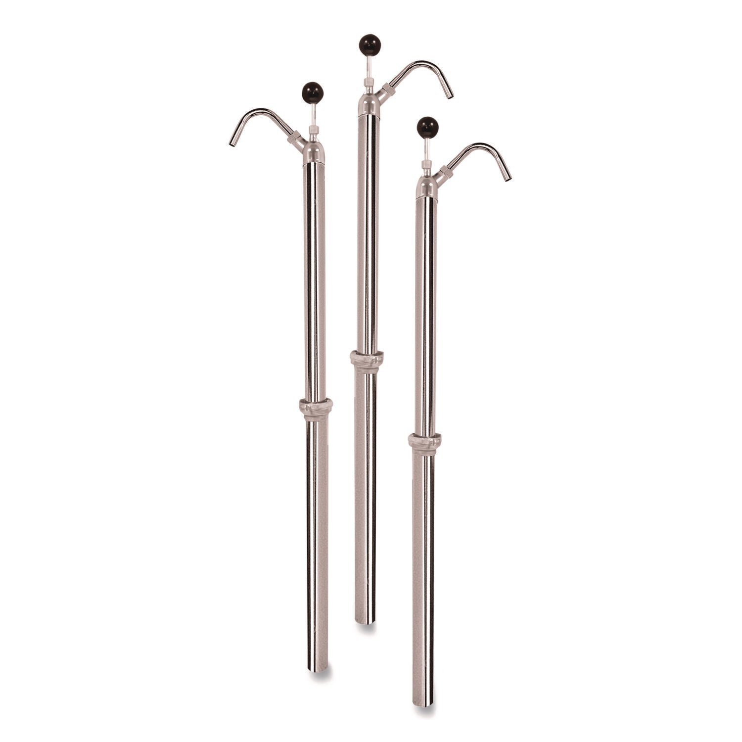 Bottle Pump, 22 oz Output, Steel, 42.5" Tall, Chrome, 6/Carton