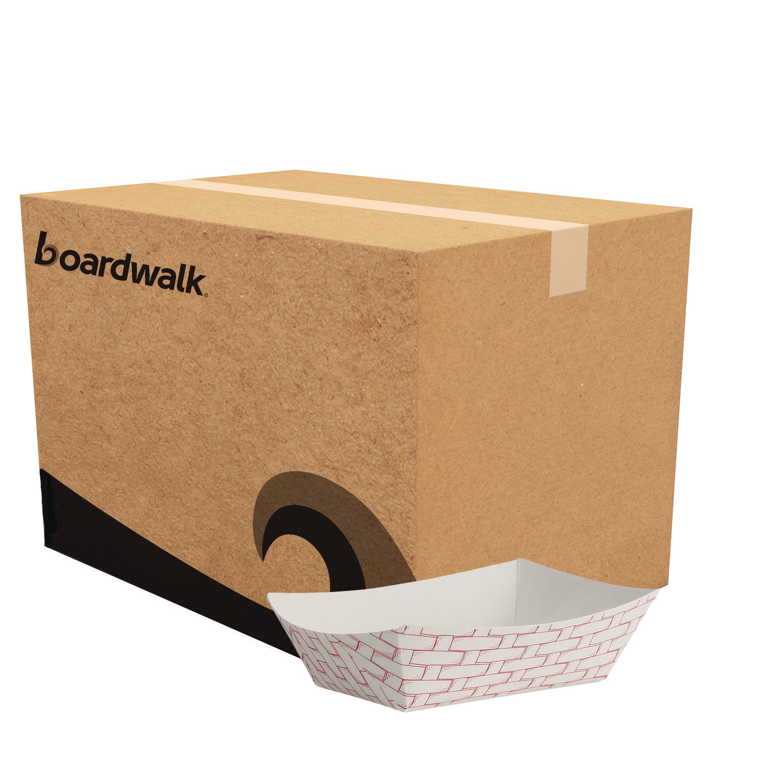 Paper Food Baskets, 0.5 Lb Capacity, Red/white, 1,000/carton