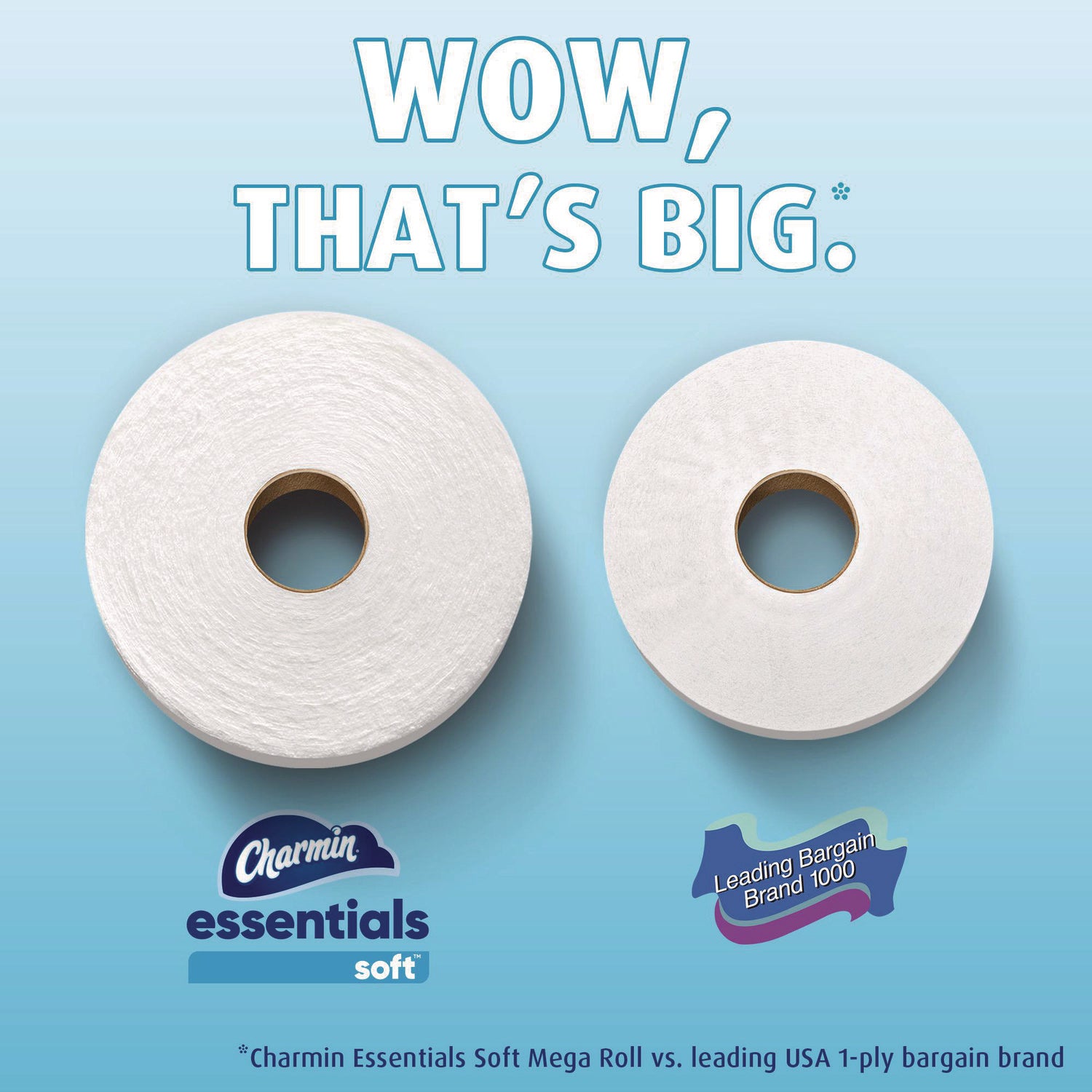 Essentials Soft Bathroom Tissue, Septic Safe, 2-Ply, 330 Sheets/Roll, 18 Rolls/Carton