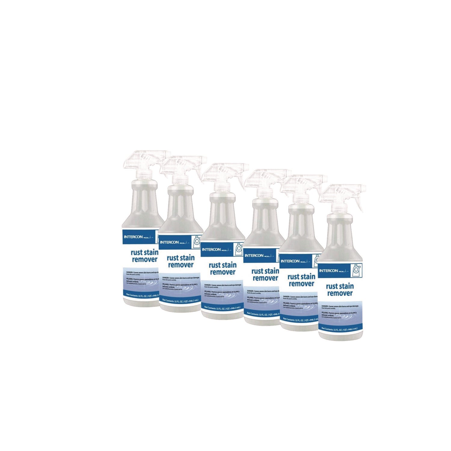 Rust Stain Remover, 32 oz Trigger Spray Bottle, 6/Carton