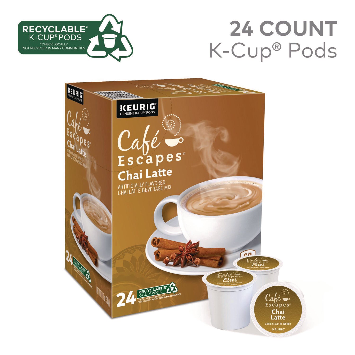 Compatible with Keurig K-Cup Brewer - Black Tea - 0.5 oz - 24 K-Cup - Caffeinated - Kosher - 24 / Box
