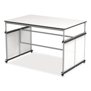 MBS Classroom Science Lab Makerspace Table, Rectangular, 60.25 X 39.25 X 38, White Top, Gray Base/Legs