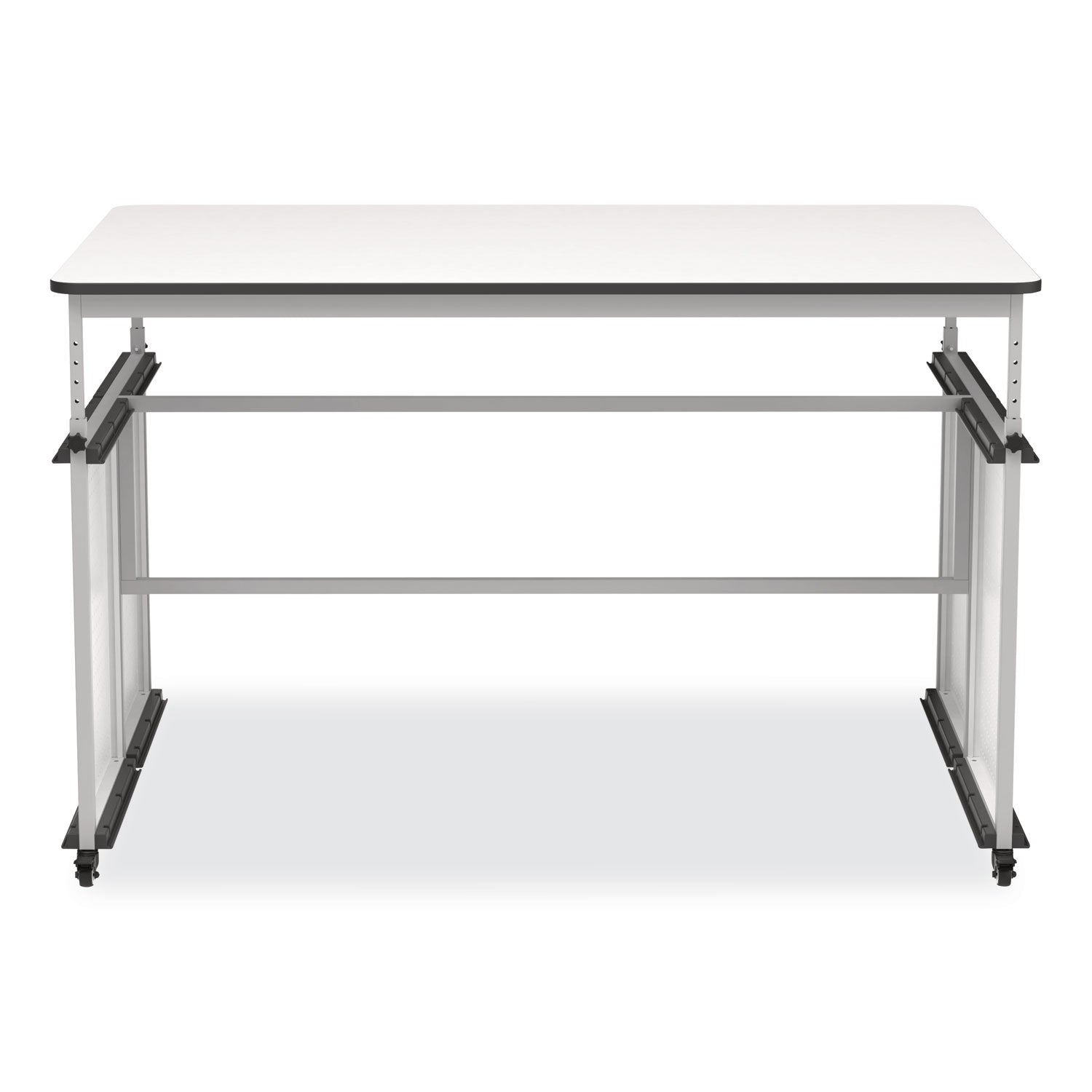 MBS Classroom Science Lab Makerspace Table, Rectangular, 60.25 X 39.25 X 38, White Top, Gray Base/Legs