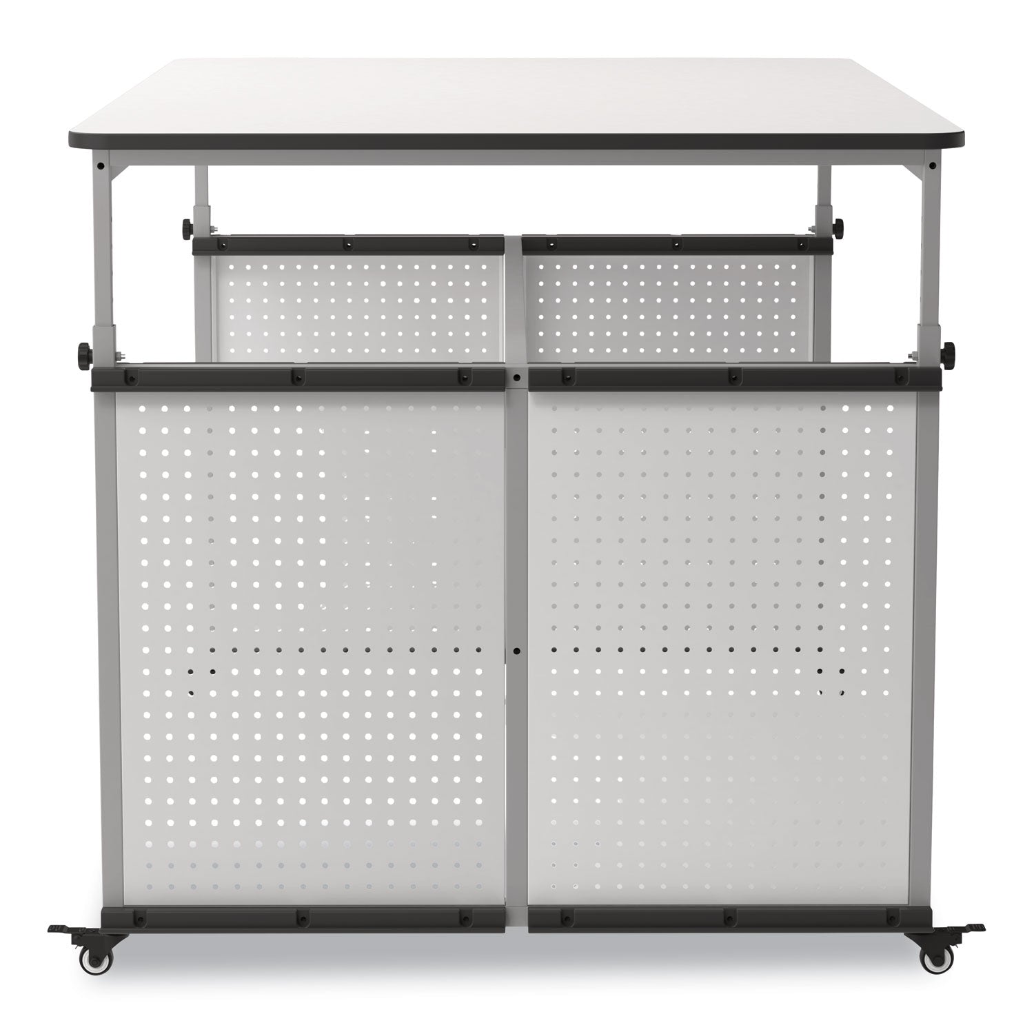 MBS Classroom Science Lab Makerspace Table, Rectangular, 60.25 X 39.25 X 38, White Top, Gray Base/Legs