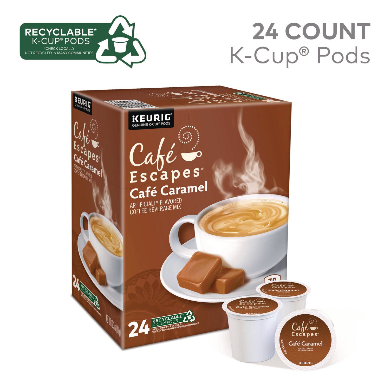 Compatible with Keurig Brewer - Light - K-Cup, Pod - 24 / Box