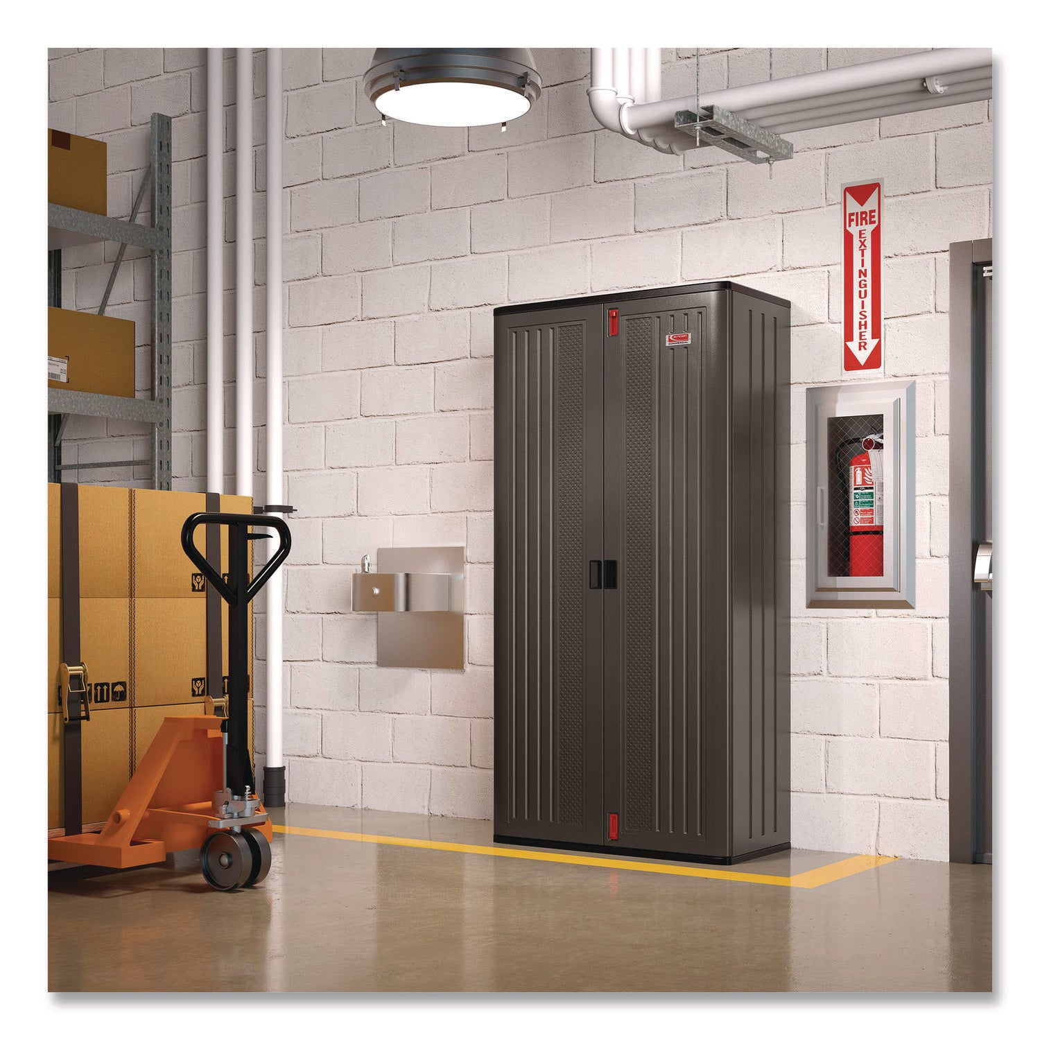 Mega Tall Storage Cabinet, 40 x 20.25 x 80.25, Gray