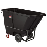 1 cu yd Standard Duty Tilt Truck, Forkliftable Frame, 1,300 lb Capacity, Black