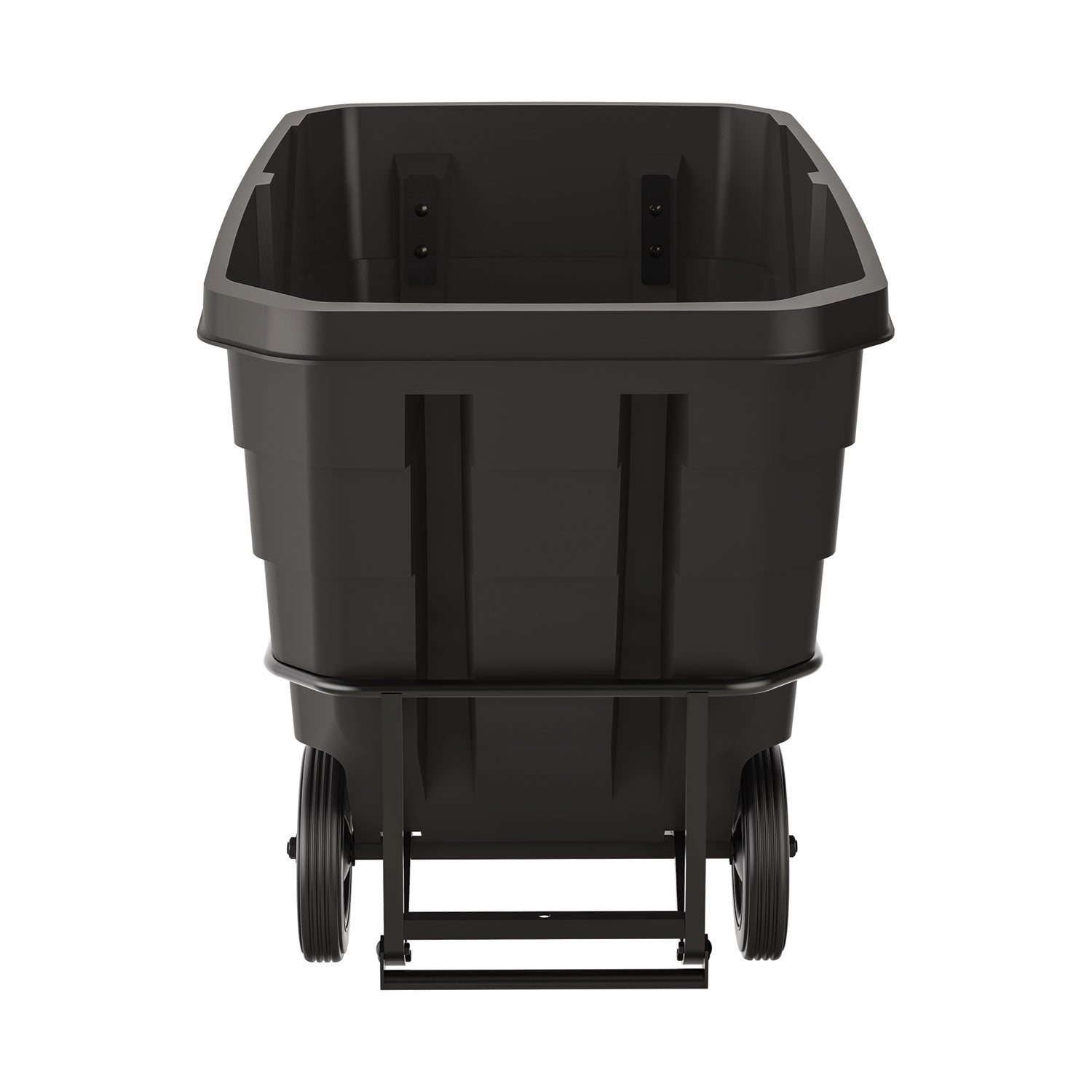 1 cu yd Standard Duty Tilt Truck, Forkliftable Frame, 1,300 lb Capacity, Black