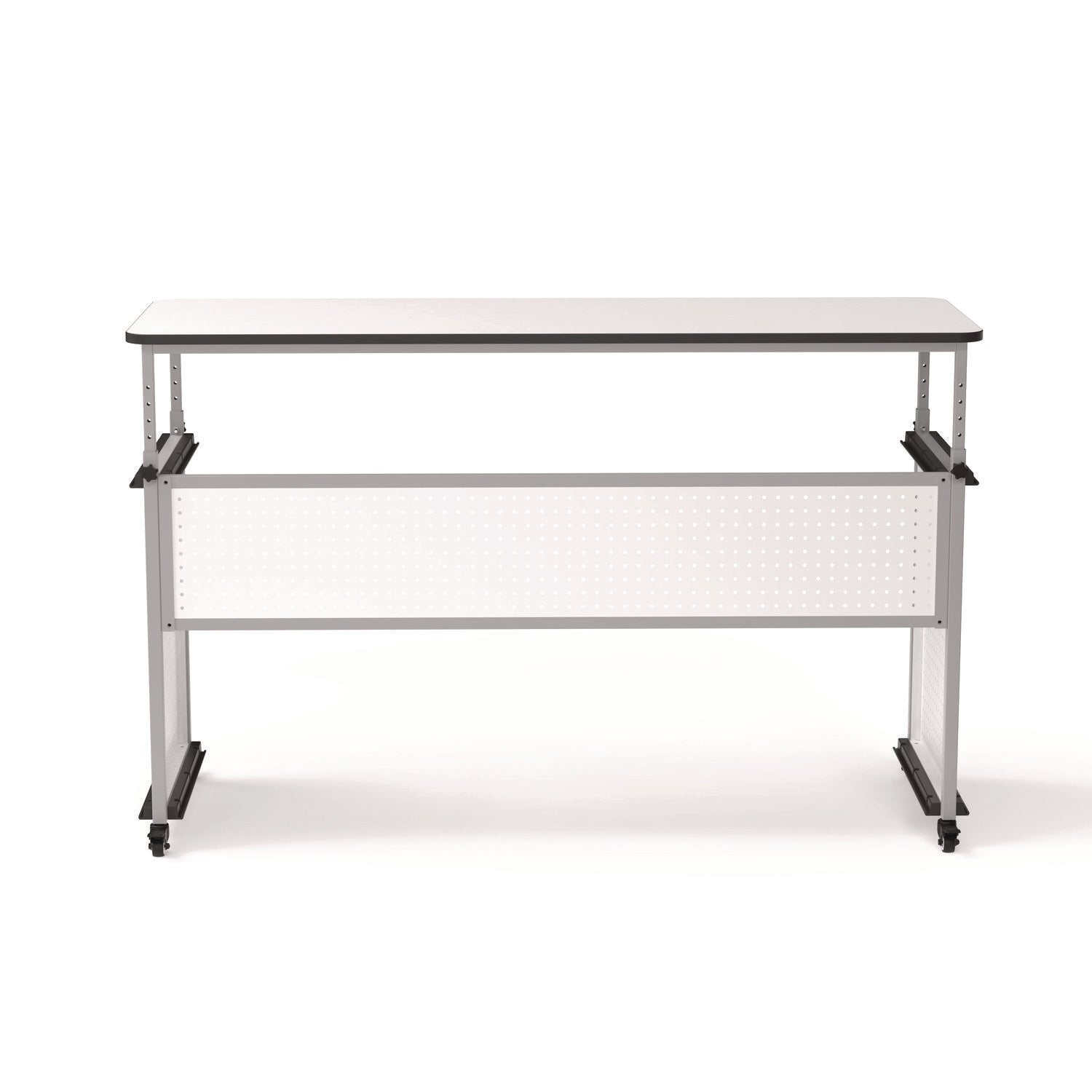 Modular Teacher'S Desk, 60.25 X 21 X 32 To 38, White