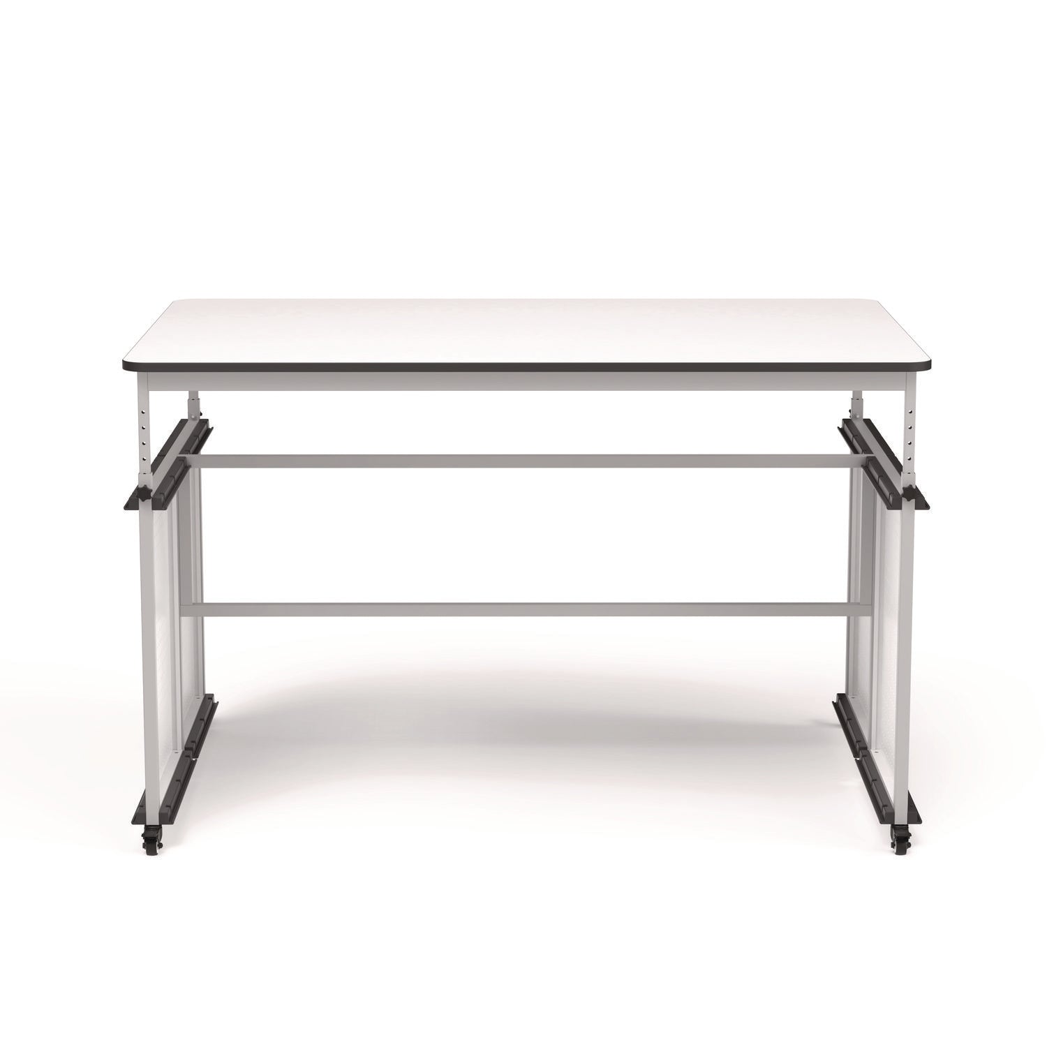 MBS Classroom Science Lab Makerspace Table, Rectangular, 60.25 X 39.25 X 38, White Top, Gray Base/Legs