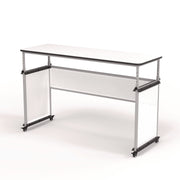 Modular Teacher'S Desk, 60.25 X 21 X 32 To 38, White