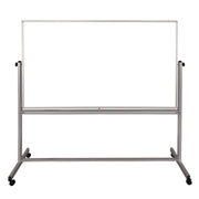 Mobile Magnetic Whiteboard, 72" X 40", White Surface, Silver Aluminum Frame