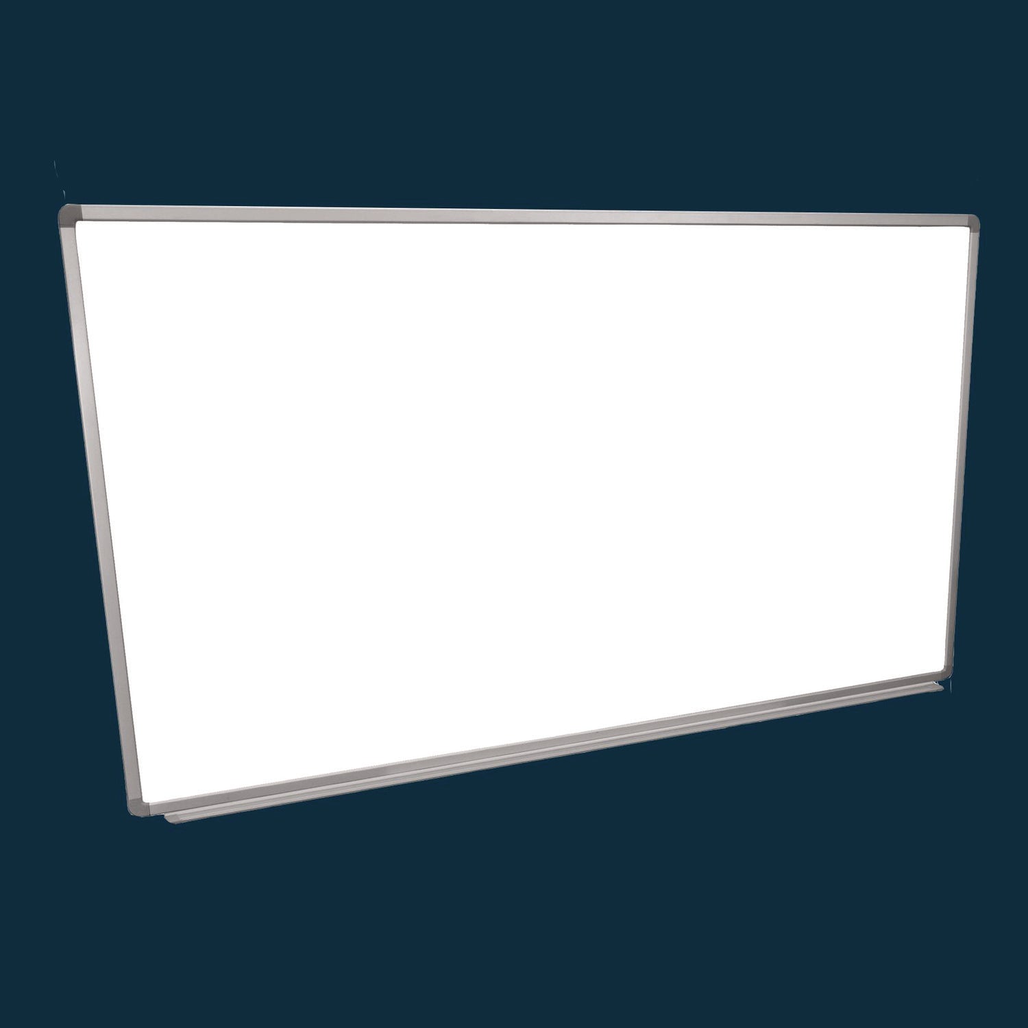 Wall-Mounted Magnetic Whiteboard, 72" X 40", White Surface, Silver Aluminum Frame