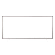 Wall-Mounted Magnetic Whiteboard, 96" X 40", White Surface, Silver Aluminum Frame