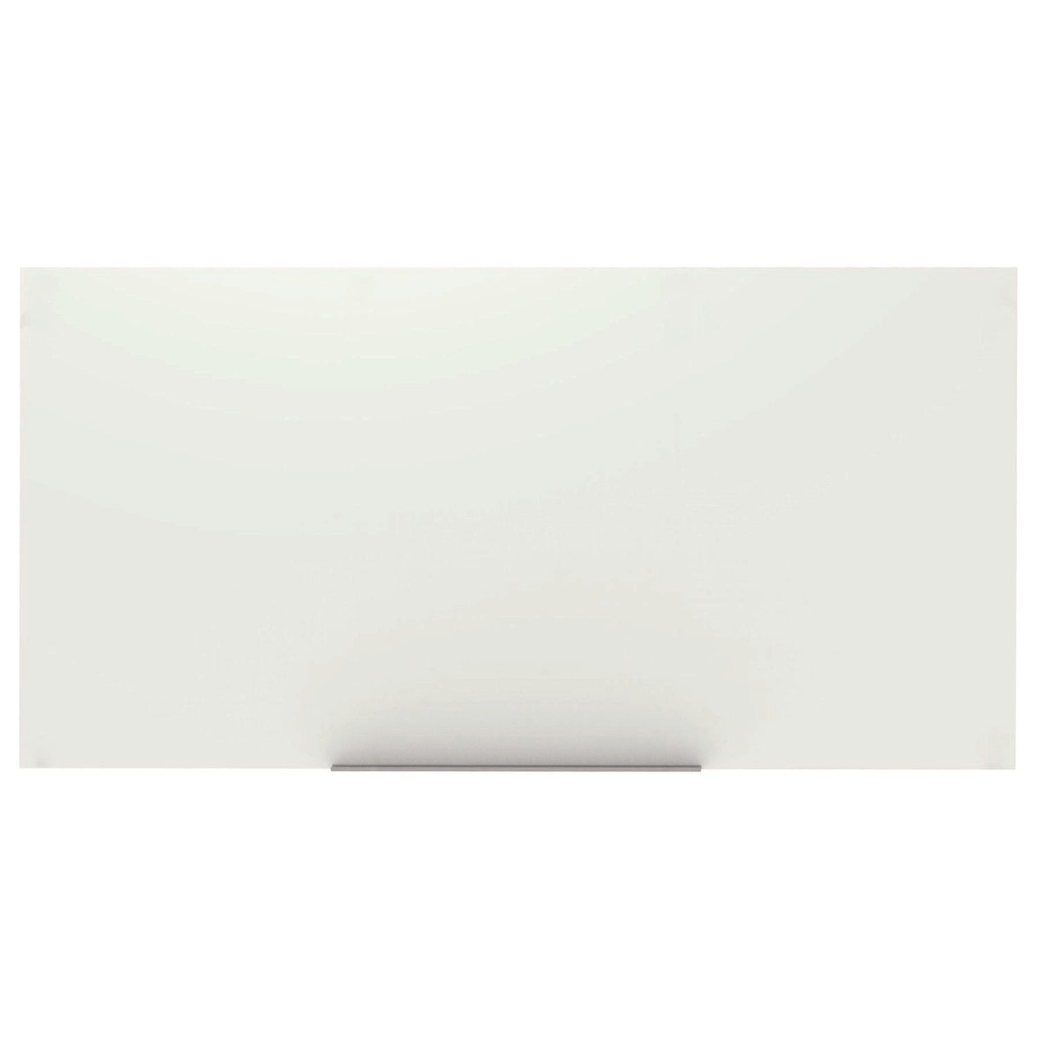 Magnetic Wall-Mounted Glass Board, 96" X 48", White Surface, Frameless
