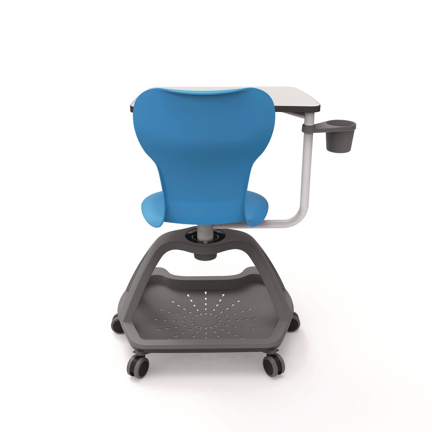 Classroom Series All-In-One Student Desk And Chair, Supports Up To 330 Lb, 19" Seat Height, Blue Seat/Back, Gray Base