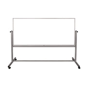 Mobile Magnetic Whiteboard, 96" X 40", White Surface, Silver Aluminum Frame