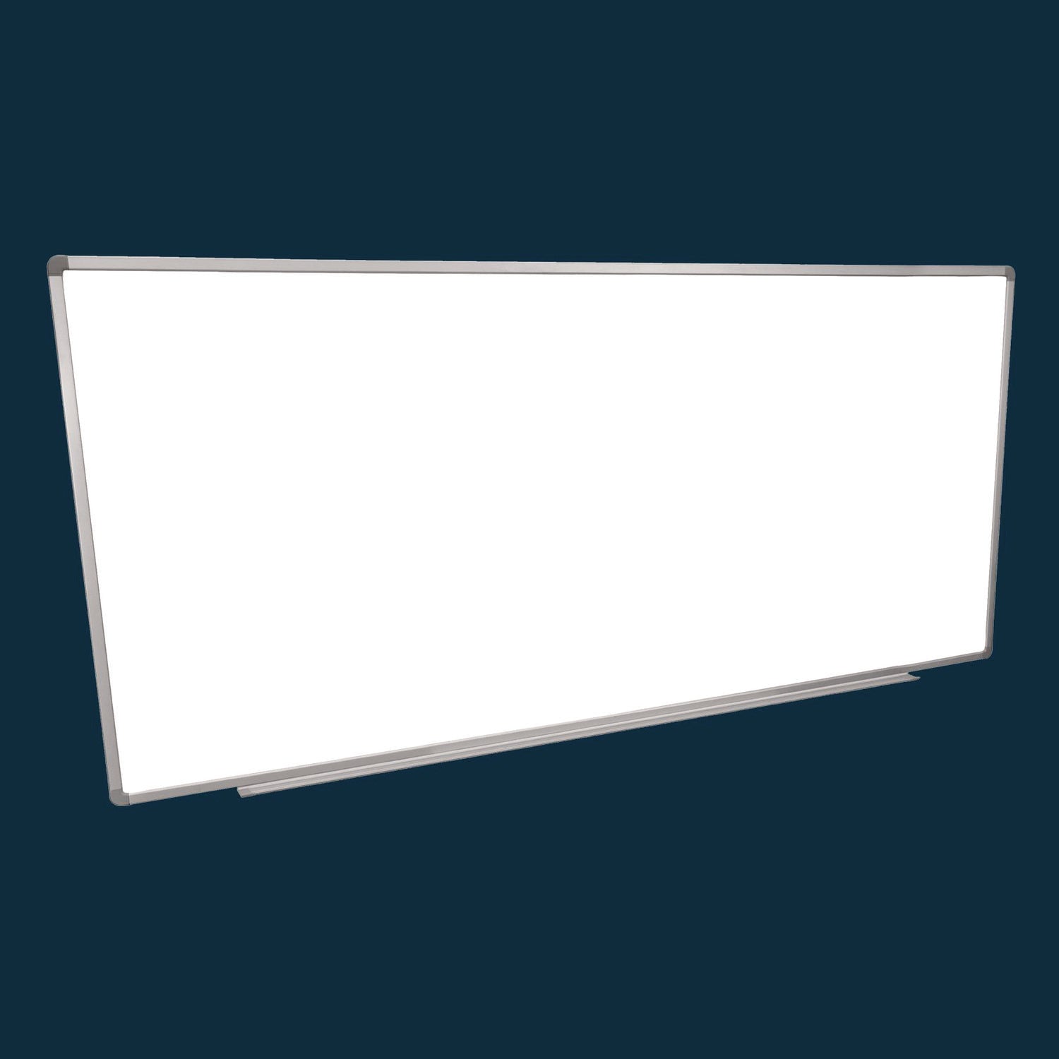 Wall-Mounted Magnetic Whiteboard, 96" X 40", White Surface, Silver Aluminum Frame