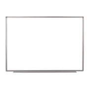 Wall-Mounted Magnetic Whiteboard, 48" x 36", White Surface, Silver Aluminum Frame