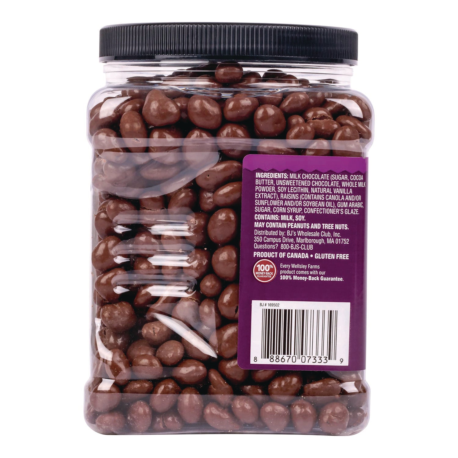 Milk Chocolate Covered Raisins, 50 oz Jar