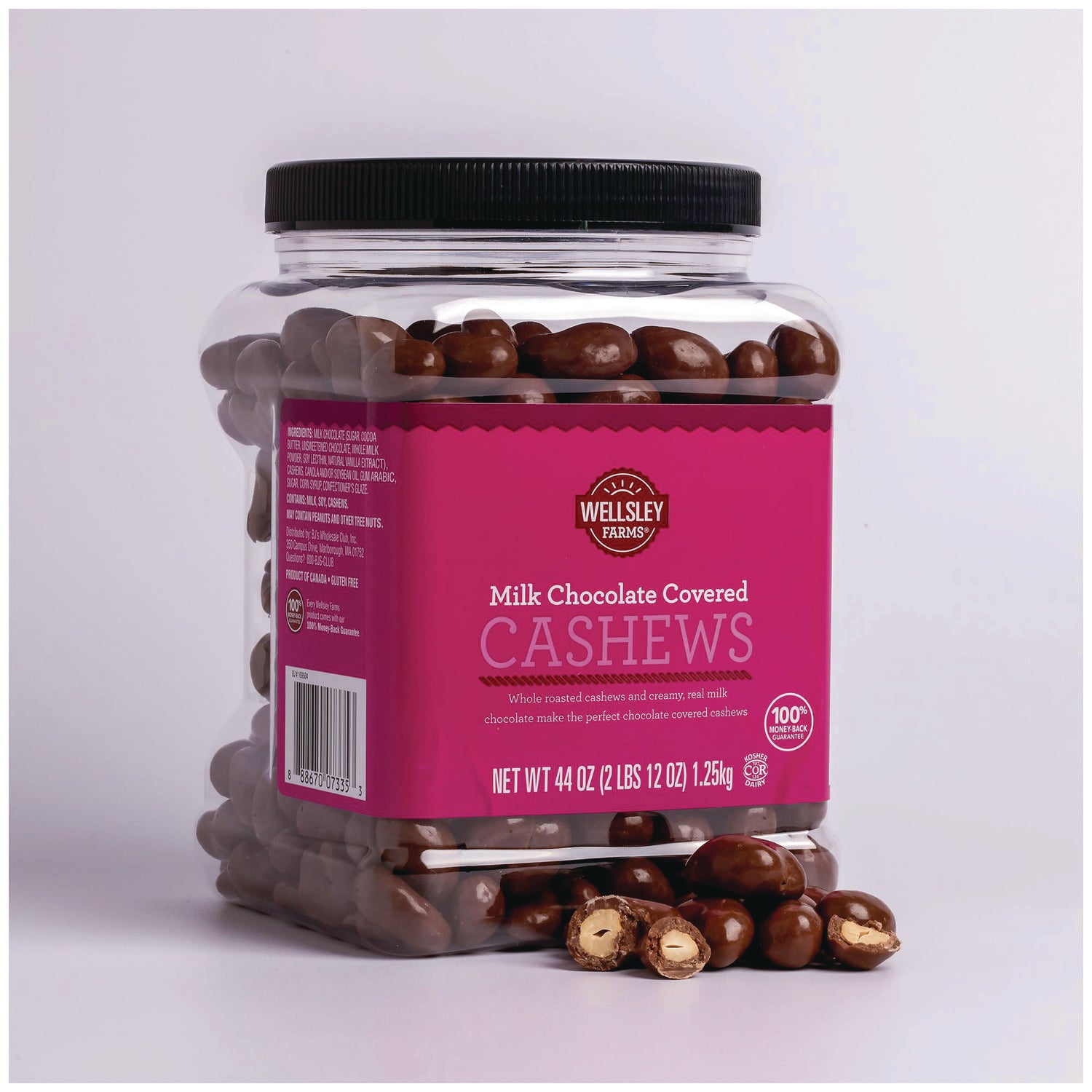 Milk Chocolate Covered Cashews, 44 oz Jar