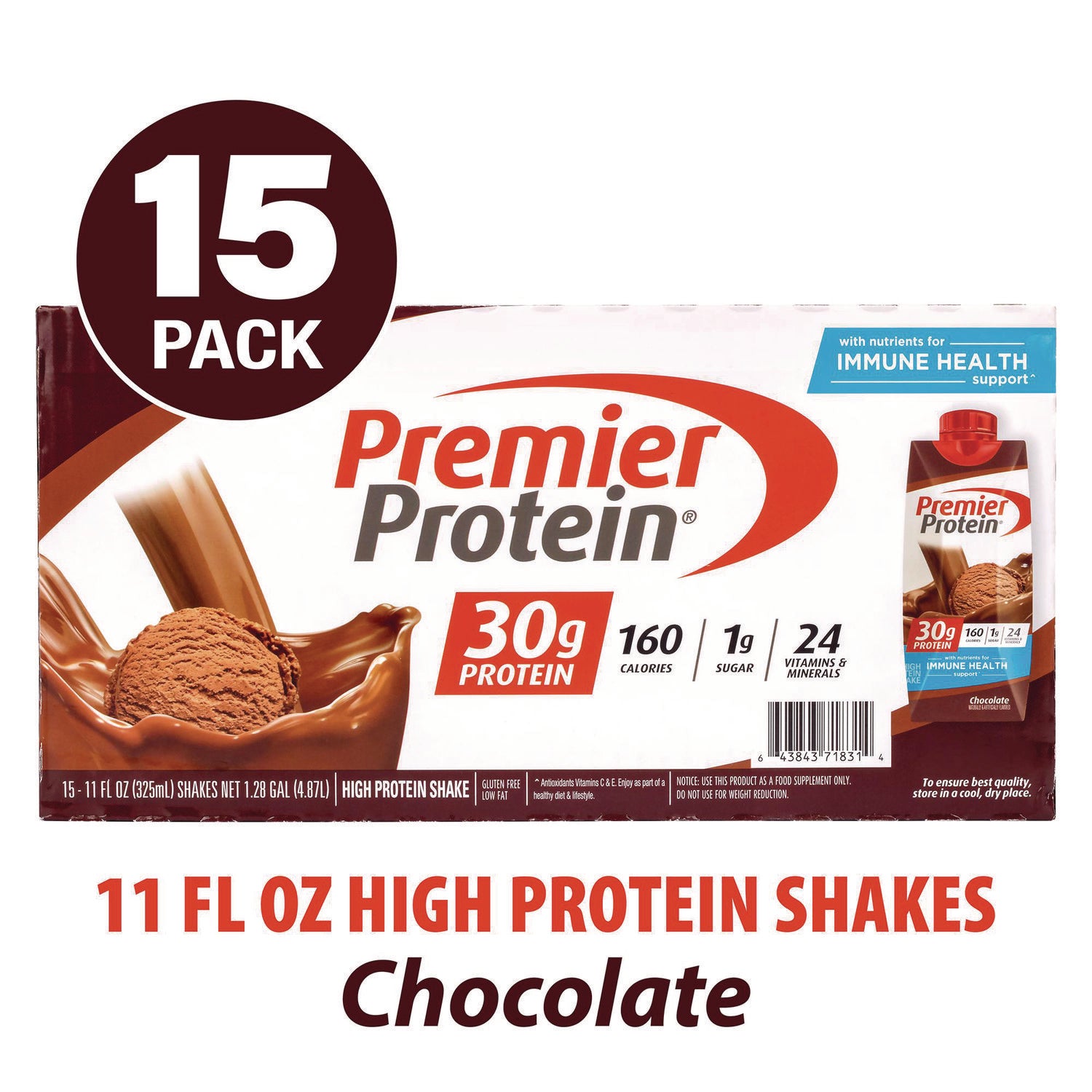 11 fl oz (325 mL) - Chocolate - 15/Bag - 1 Carton