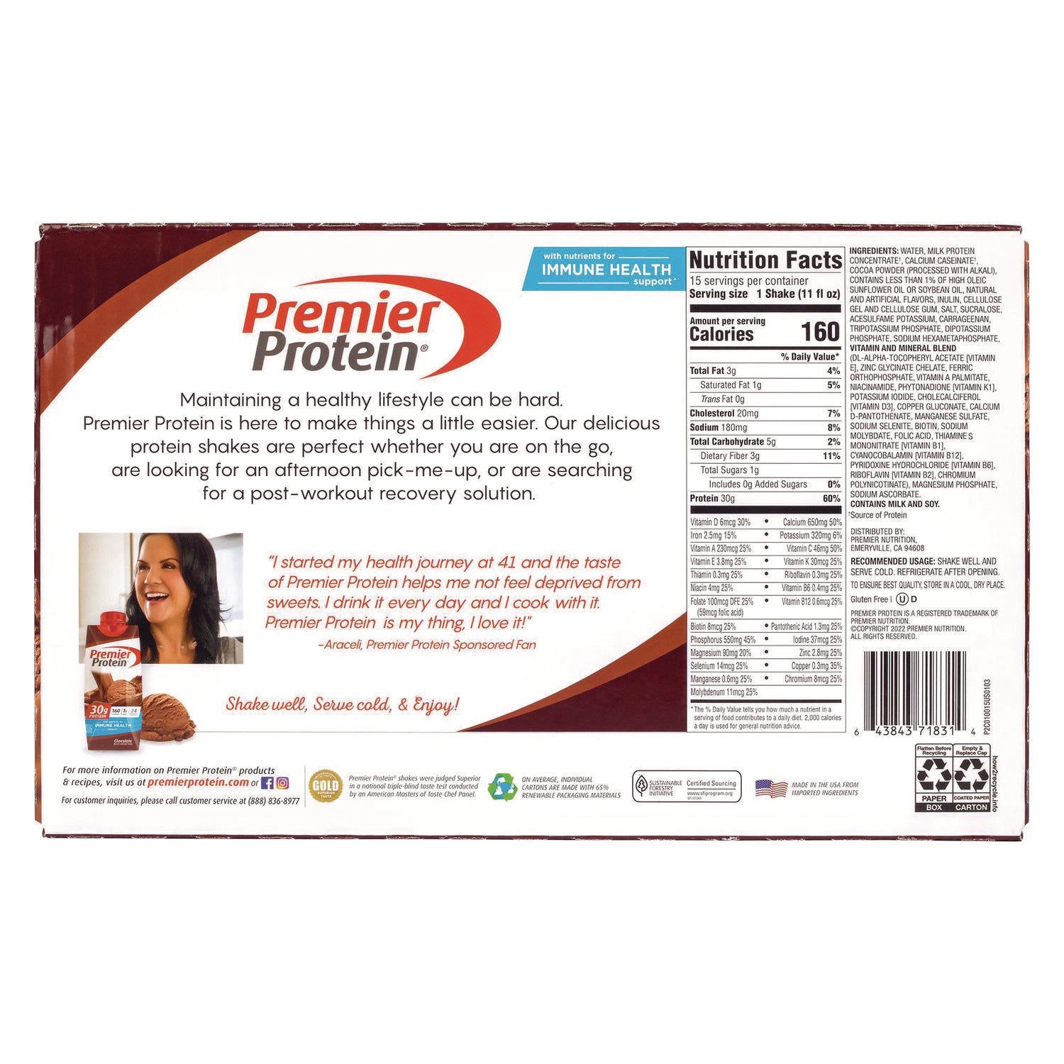 11 fl oz (325 mL) - Chocolate - 15/Bag - 1 Carton