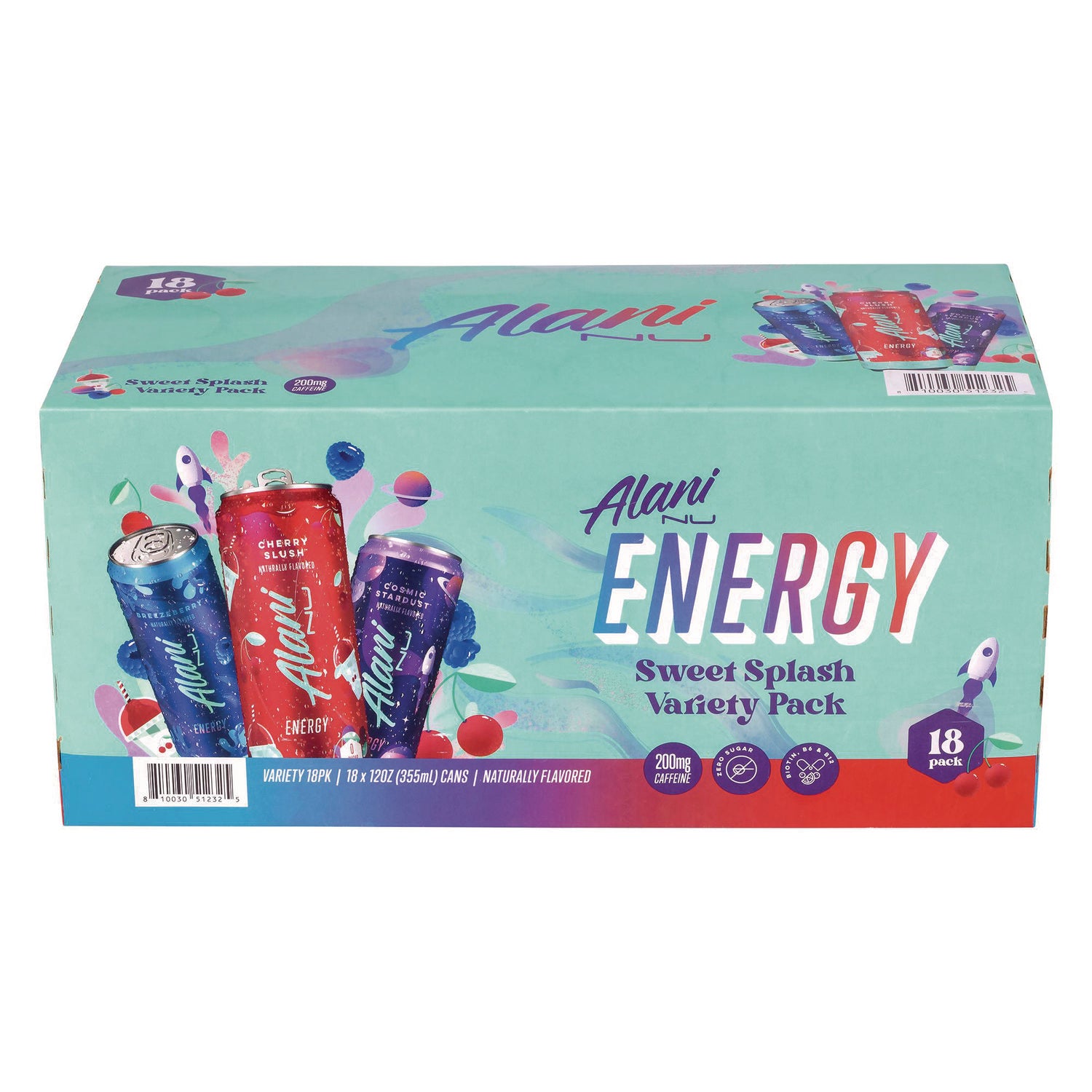 Sugar Free - 12 fl oz (355 mL) - Cherry Slush, Cosmic Stardust, Berry Blaze - 18/Carton - 1 Carton
