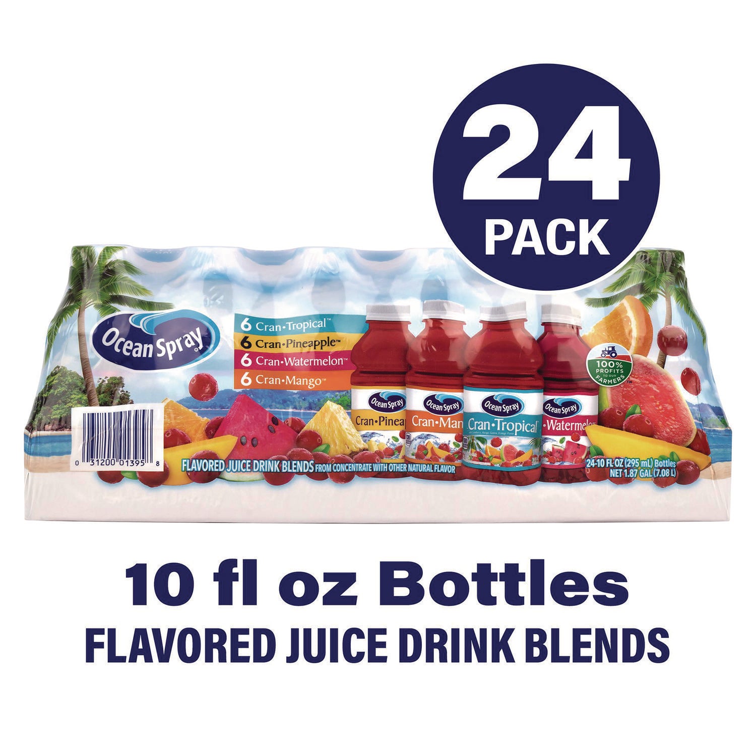 Cran Tropical, Cran Pineapple, Cran Mango, Cran Watermelon - 24 / Carton