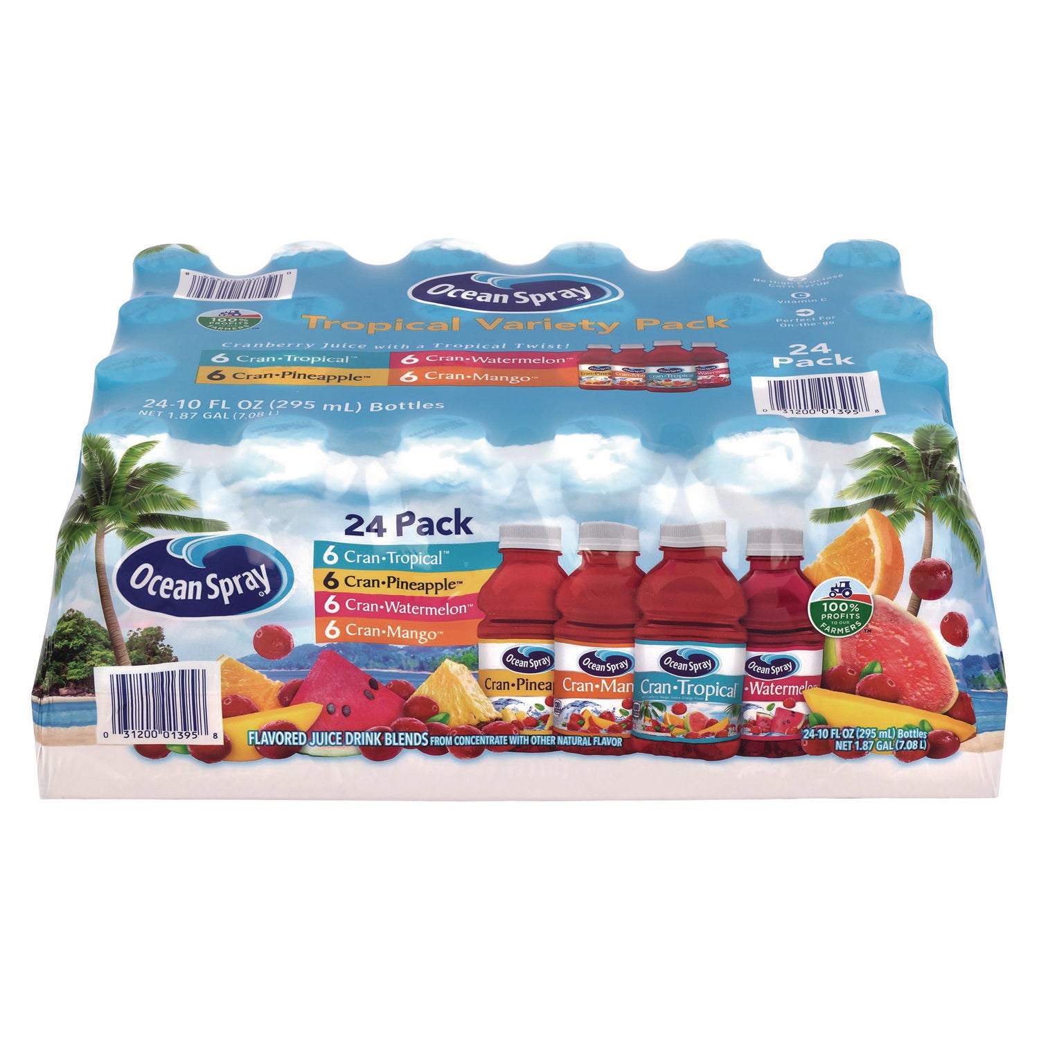 Cran Tropical, Cran Pineapple, Cran Mango, Cran Watermelon - 24 / Carton