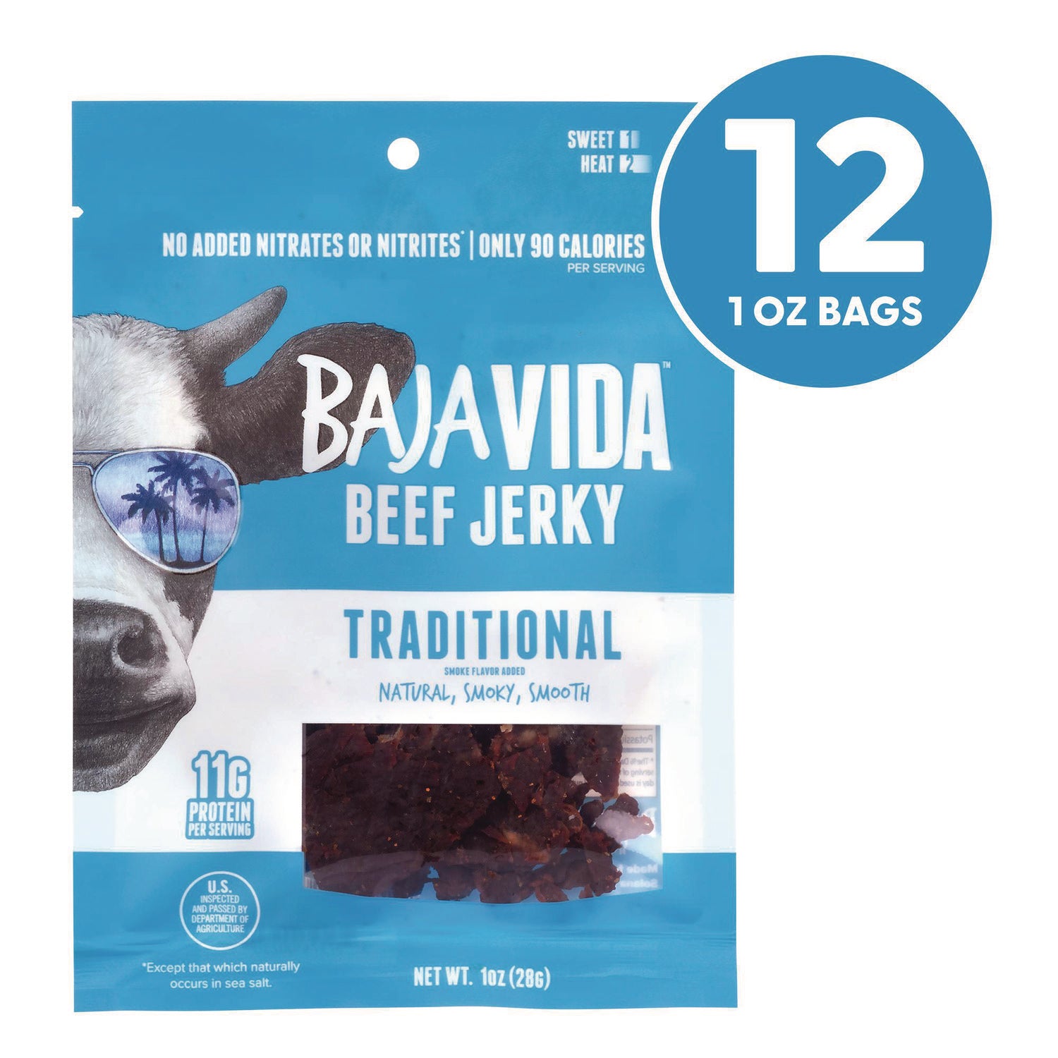 Green Rabbit Beef Snack - Beef, Hickory Smoked, Brown Sugar - 1 / Carton