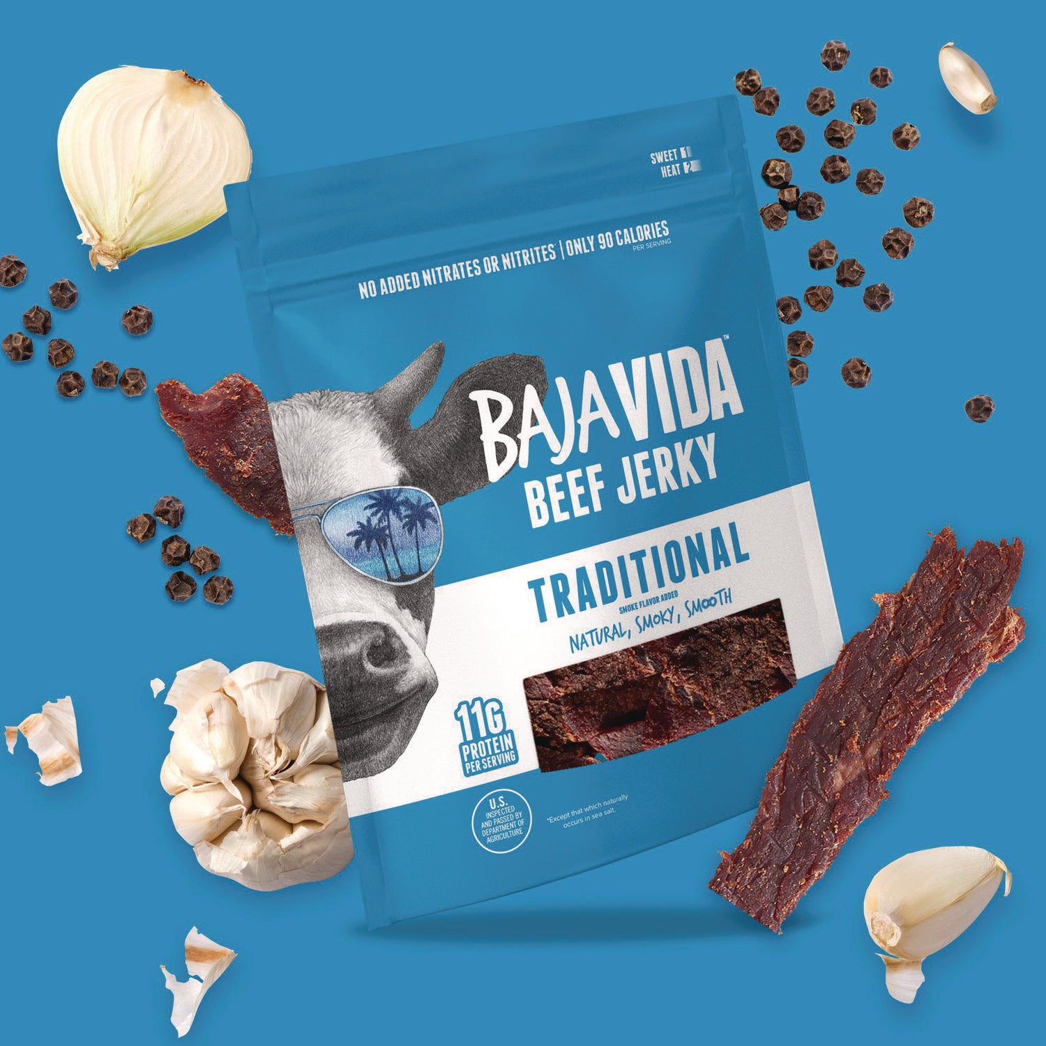 Green Rabbit Beef Snack - Beef, Hickory Smoked, Brown Sugar - 1 / Carton