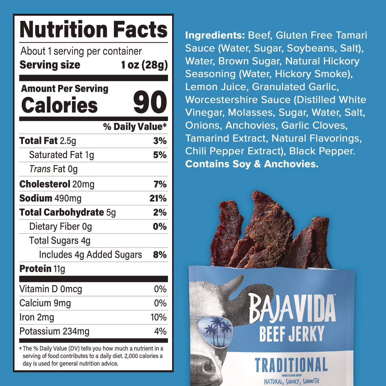 Green Rabbit Beef Snack - Beef, Hickory Smoked, Brown Sugar - 1 / Carton