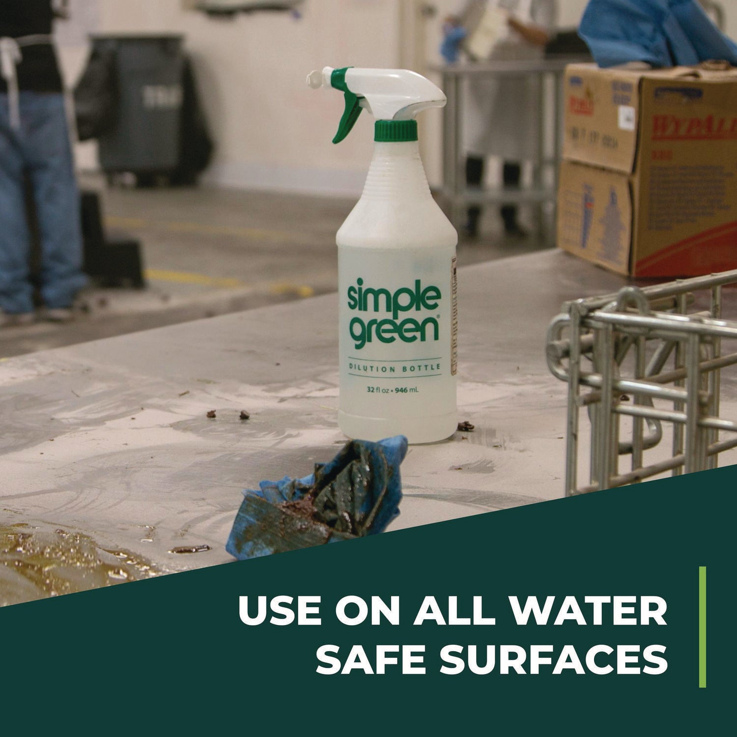 Simple Green Crystal Industrial Cleaner/Degreaser, Concentrate, 640 fl oz (20 quart), Non-flammable, Fragrance-free, Color-free, Clear, 1 Each