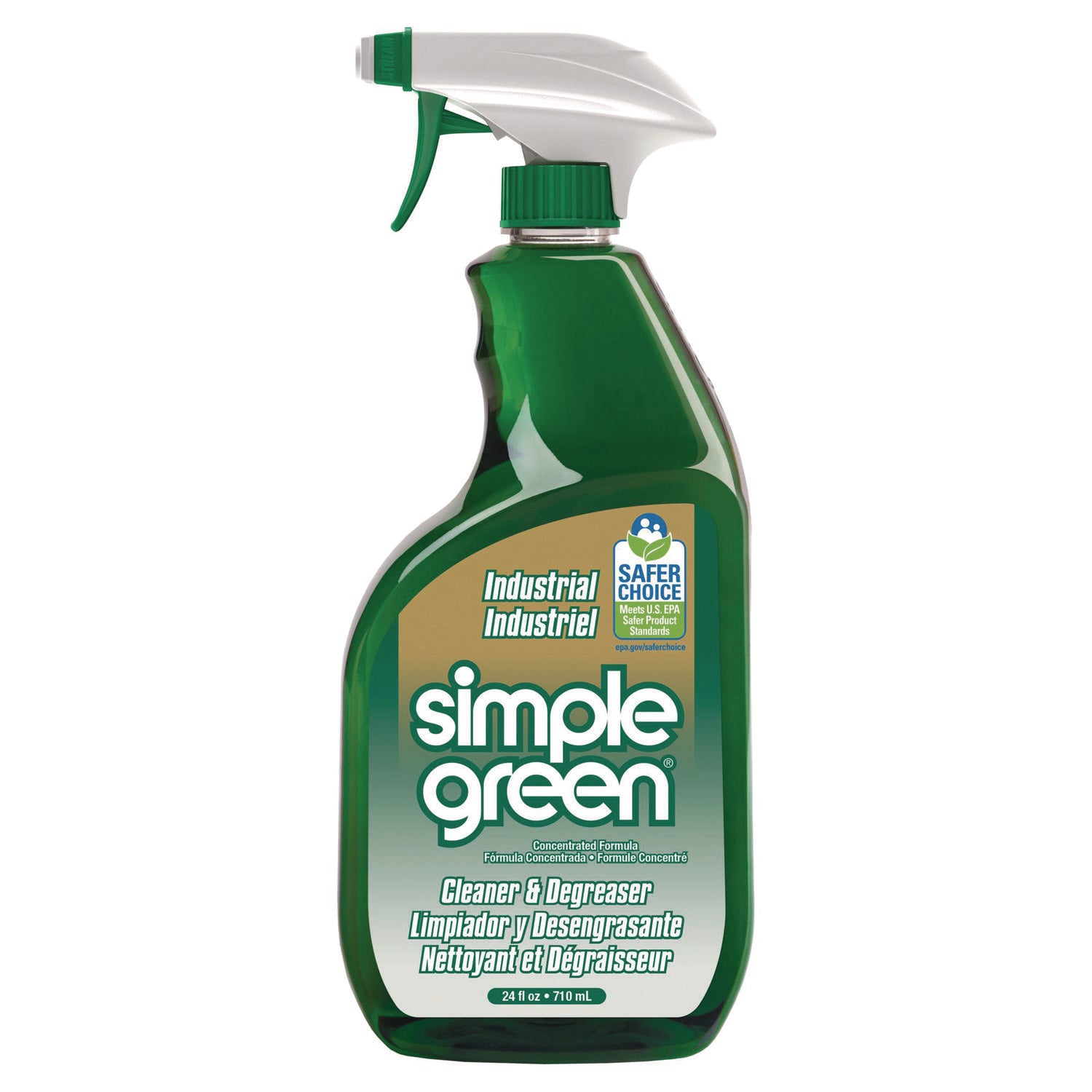 Simple Green Industrial Cleaner/Degreaser - Concentrate - Spray - 24 fl oz (0.8 quart) - Original Scent - Non-abrasive, Non-flammable - Green - 1 Each