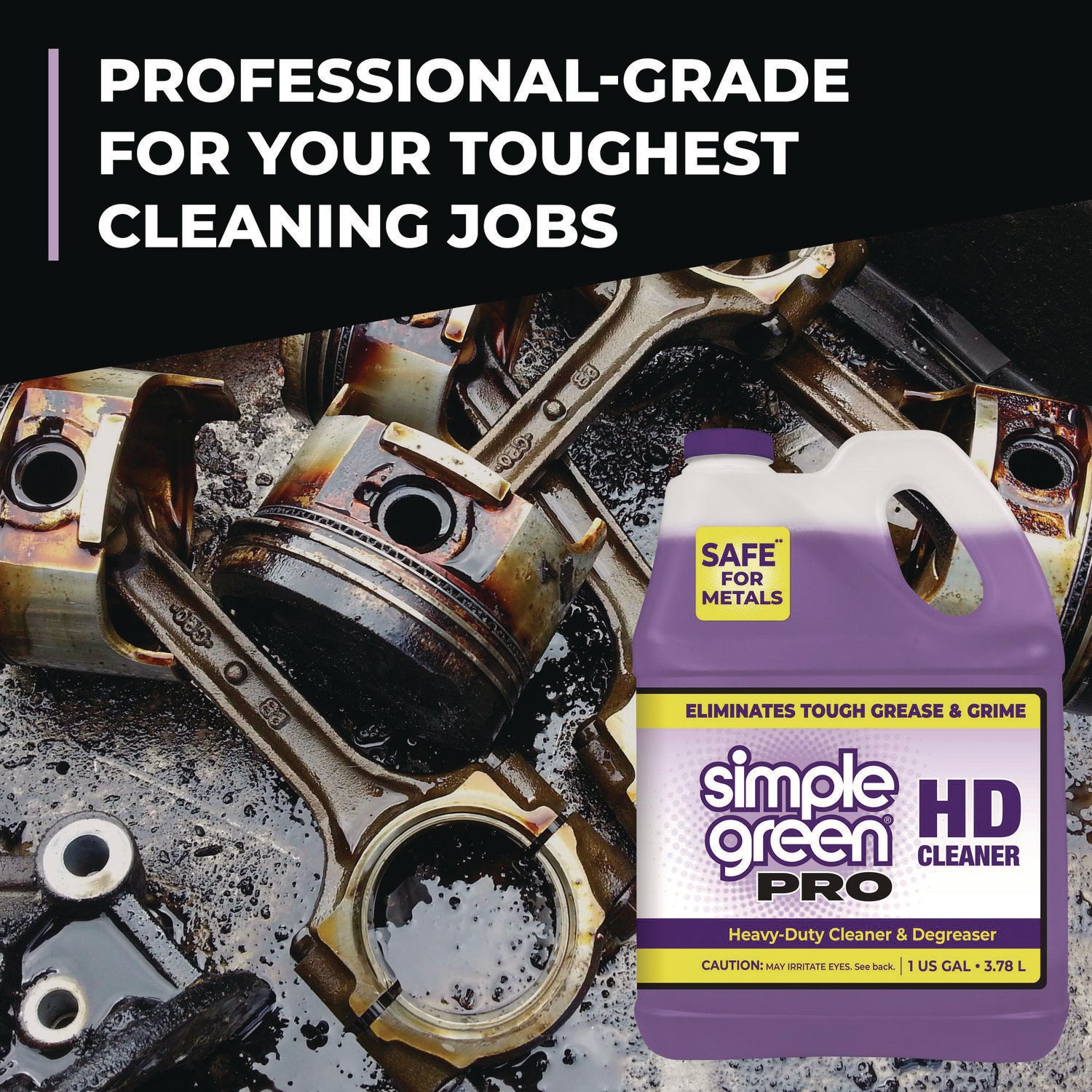 Simple Green Pro HD All-In-One Heavy-Duty Cleaner - For Multipurpose - Concentrate - Liquid - 128 fl oz (4 quart) - Heavy Duty, Non-corrosive, Fragrance-free - Purple - 1 Each