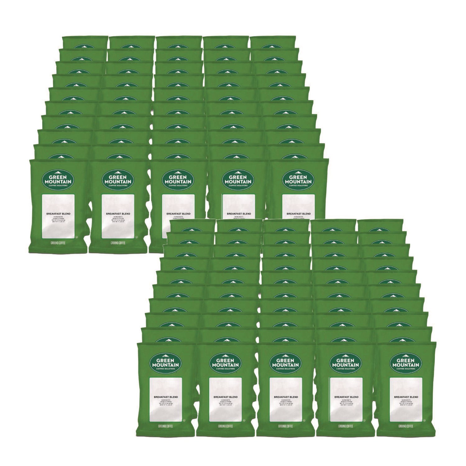 Green Mountain Coffee Roasters Coffee, Light Roast, 100 per Carton