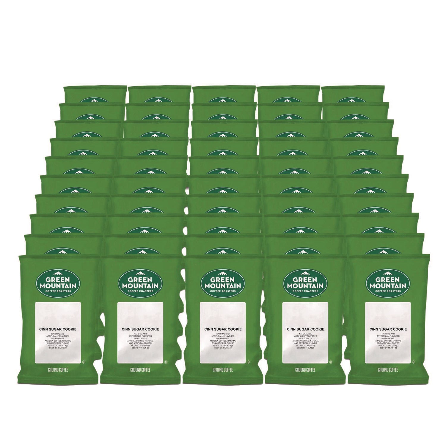 Cinnamon Sugar Cookie Coffee Fraction Packs, 2.2 Oz, 50/carton