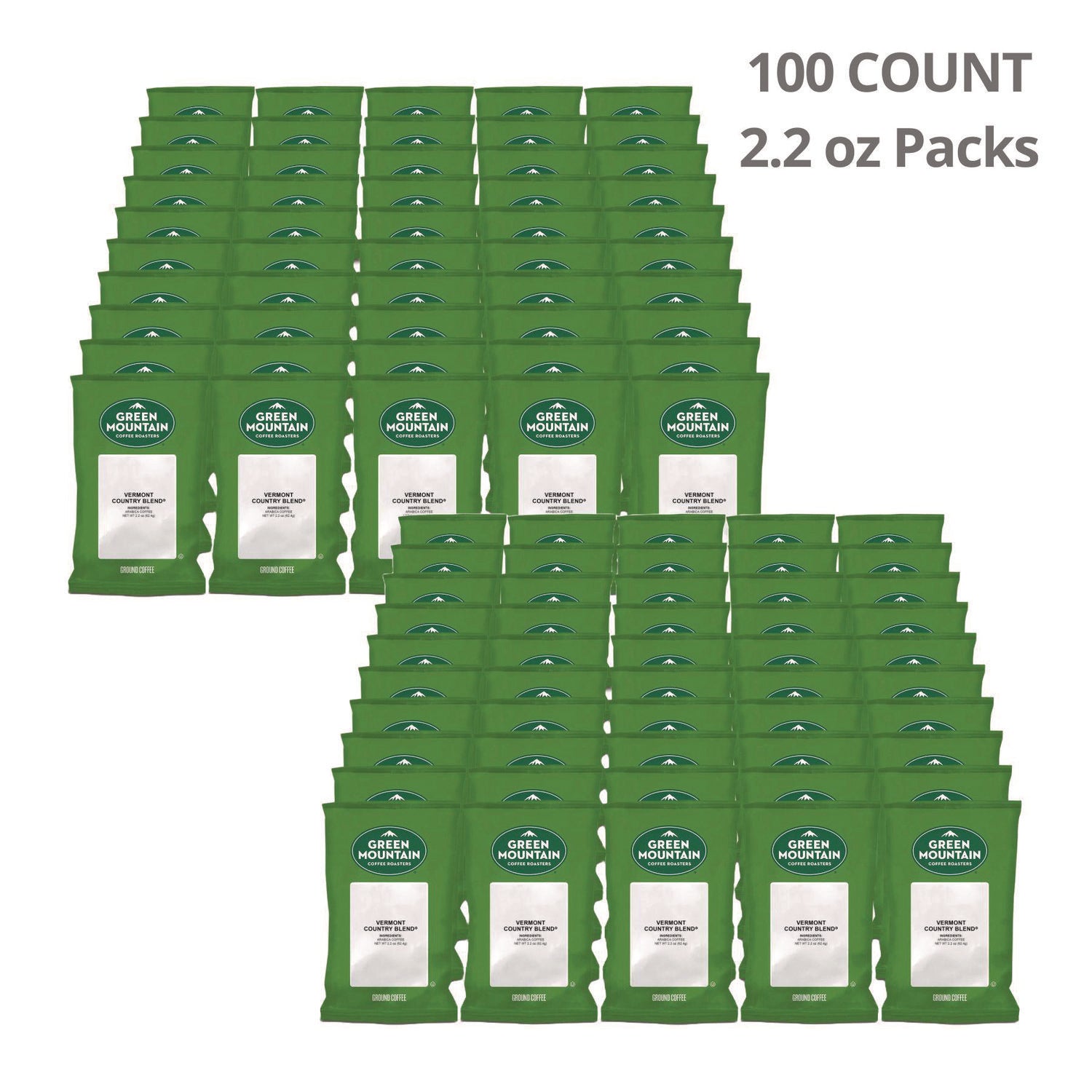 Green Mountain Coffee Roasters Coffee, 100 Packs per Carton