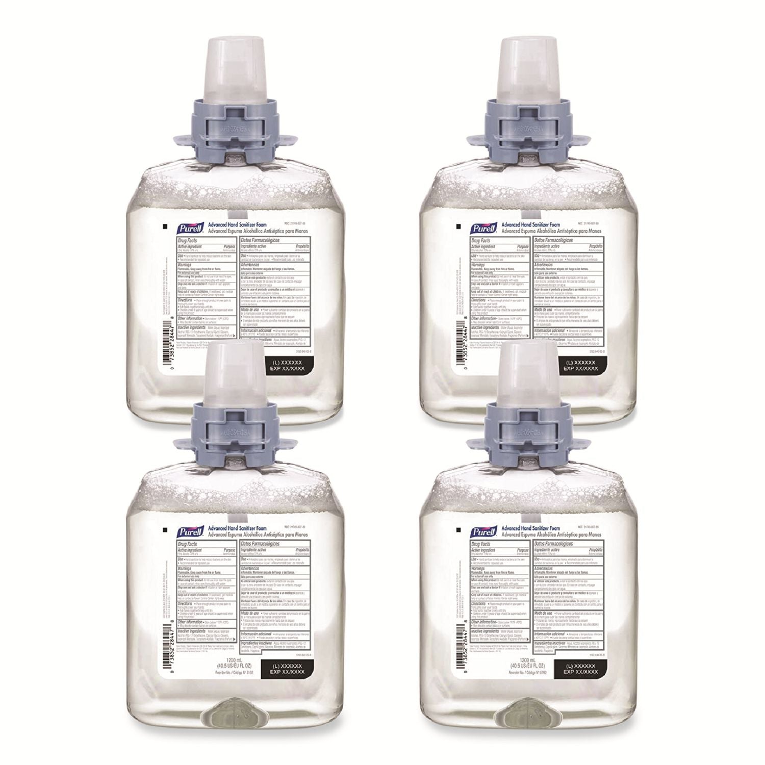 PURELL&reg; Hand Sanitizer Foam Refill - 1.27 quart - Kill Germs - Hand - Moisturizing - Clear - 4 / Carton