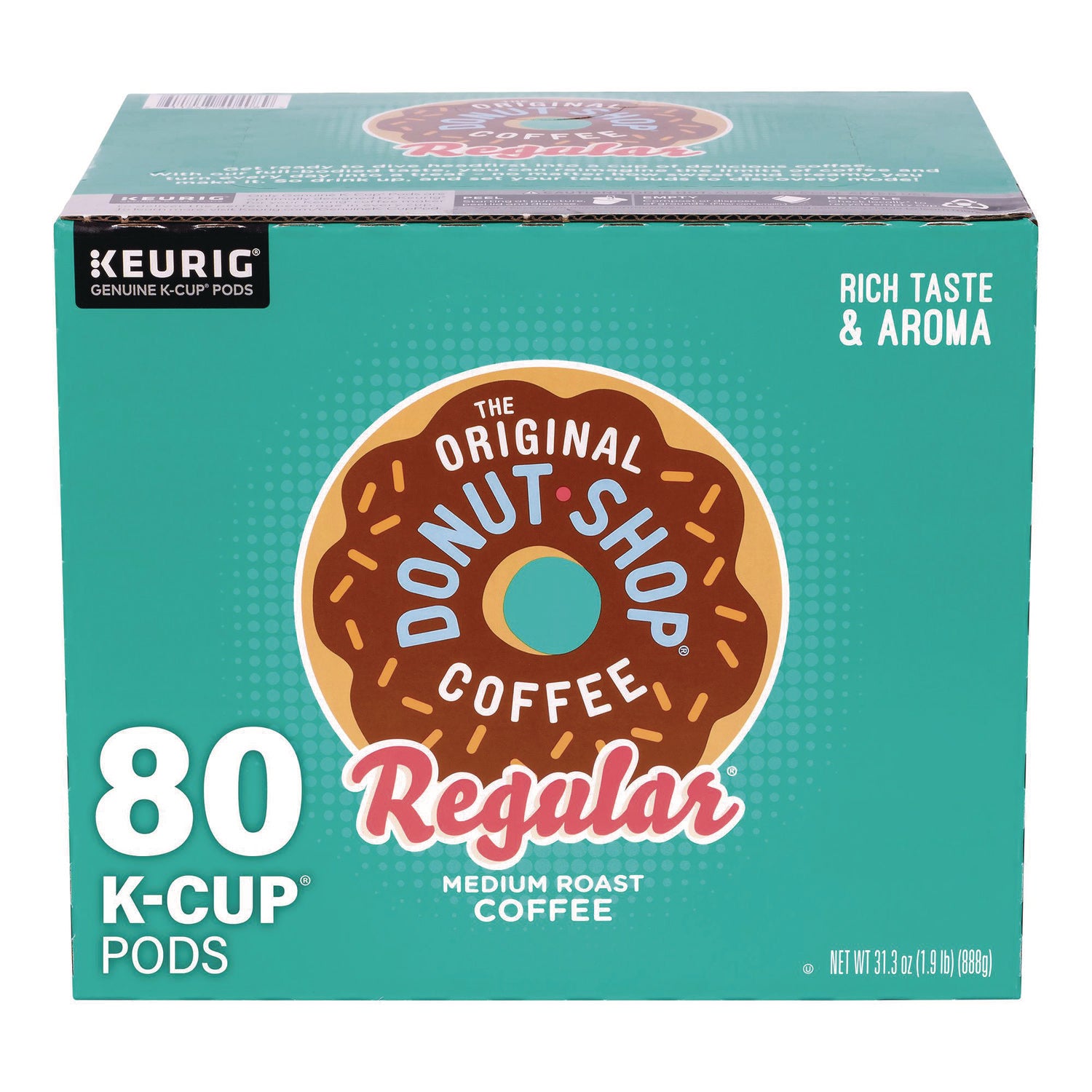 Compatible with Keurig K-Cup Brewer - Regular - Extra Bold Medium - 80 K-Cup - K-Cup - 1 / Carton