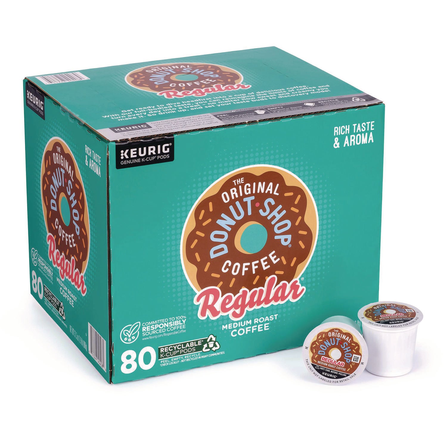 Compatible with Keurig K-Cup Brewer - Regular - Extra Bold Medium - 80 K-Cup - K-Cup - 1 / Carton