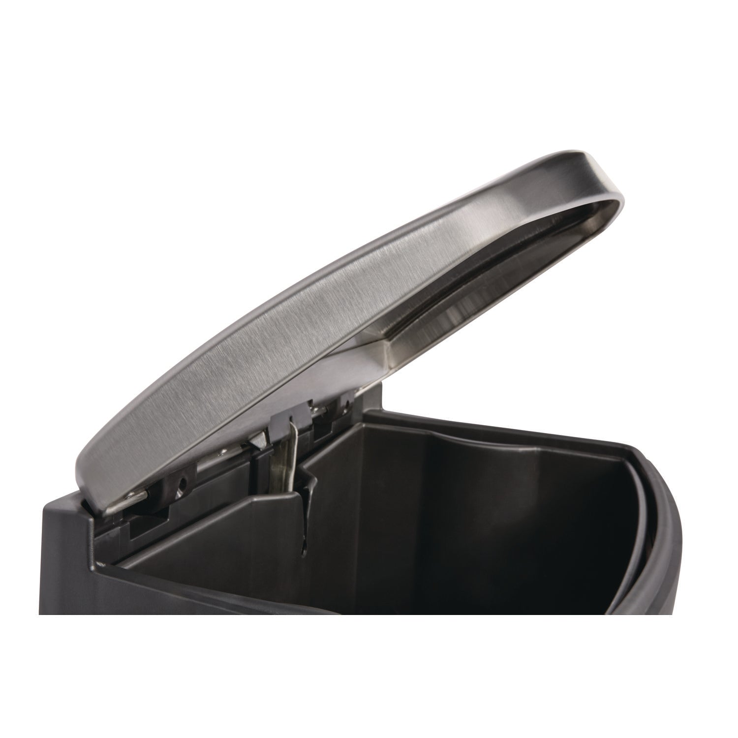 24 gal Capacity - 31.8" Height x 16.2" Width - Poly, Stainless Steel - Black - 1 Each