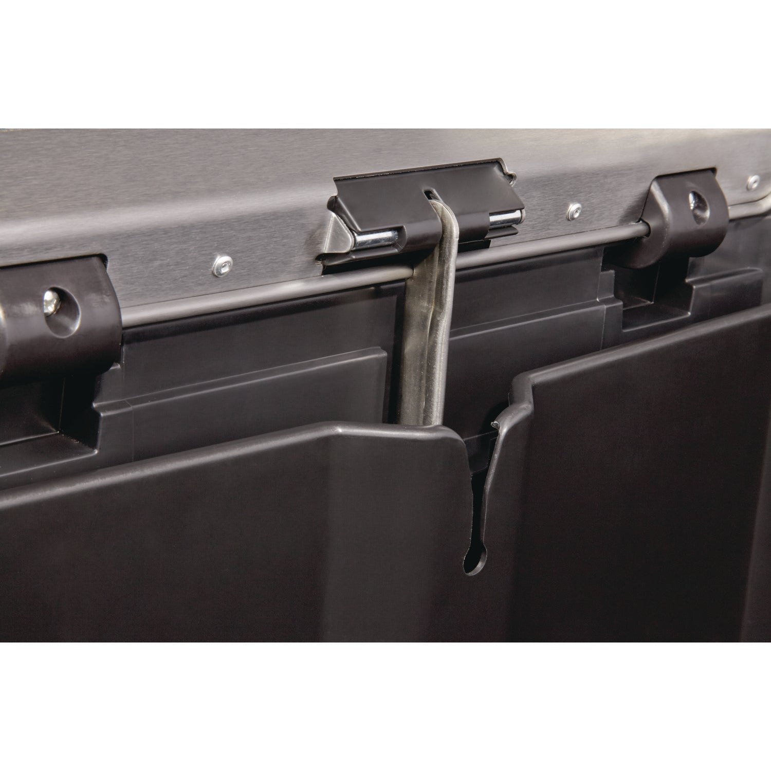 24 gal Capacity - 31.8" Height x 16.2" Width - Poly, Stainless Steel - Black - 1 Each