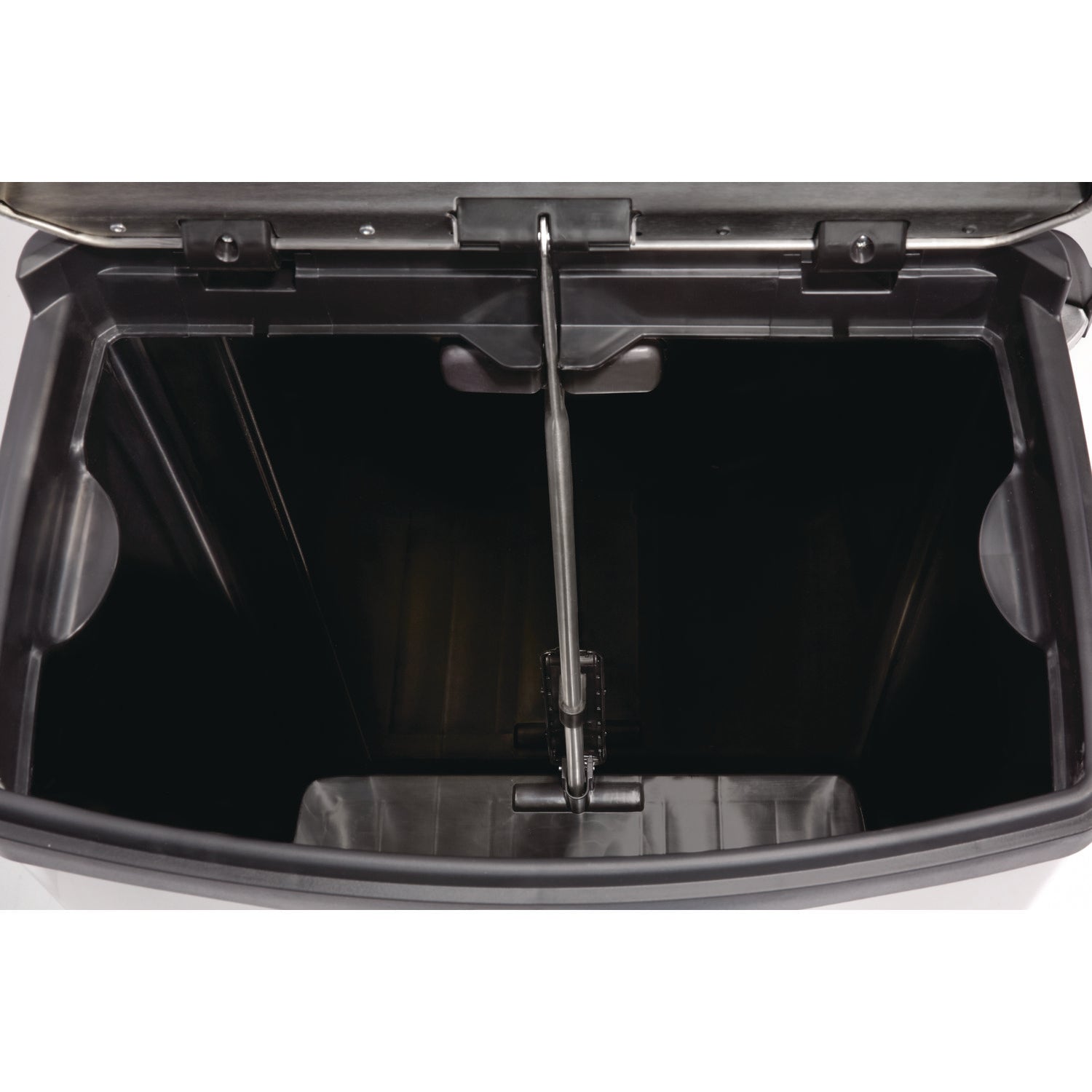 24 gal Capacity - 31.8" Height x 16.2" Width - Poly, Stainless Steel - Black - 1 Each