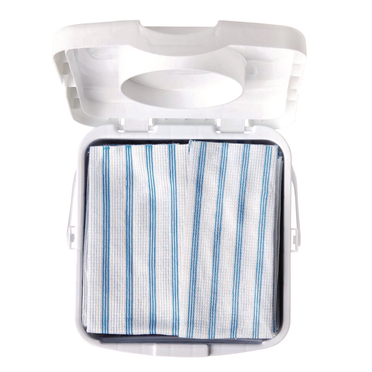 Rubbermaid Commercial HYGEN Microfiber Cloths - 12" Length x 12" Width - Disinfectant, Low Linting, Built-In Scrubber, Disposable, Contaminant-free - Blue - 10/Pack - 60 / Carton